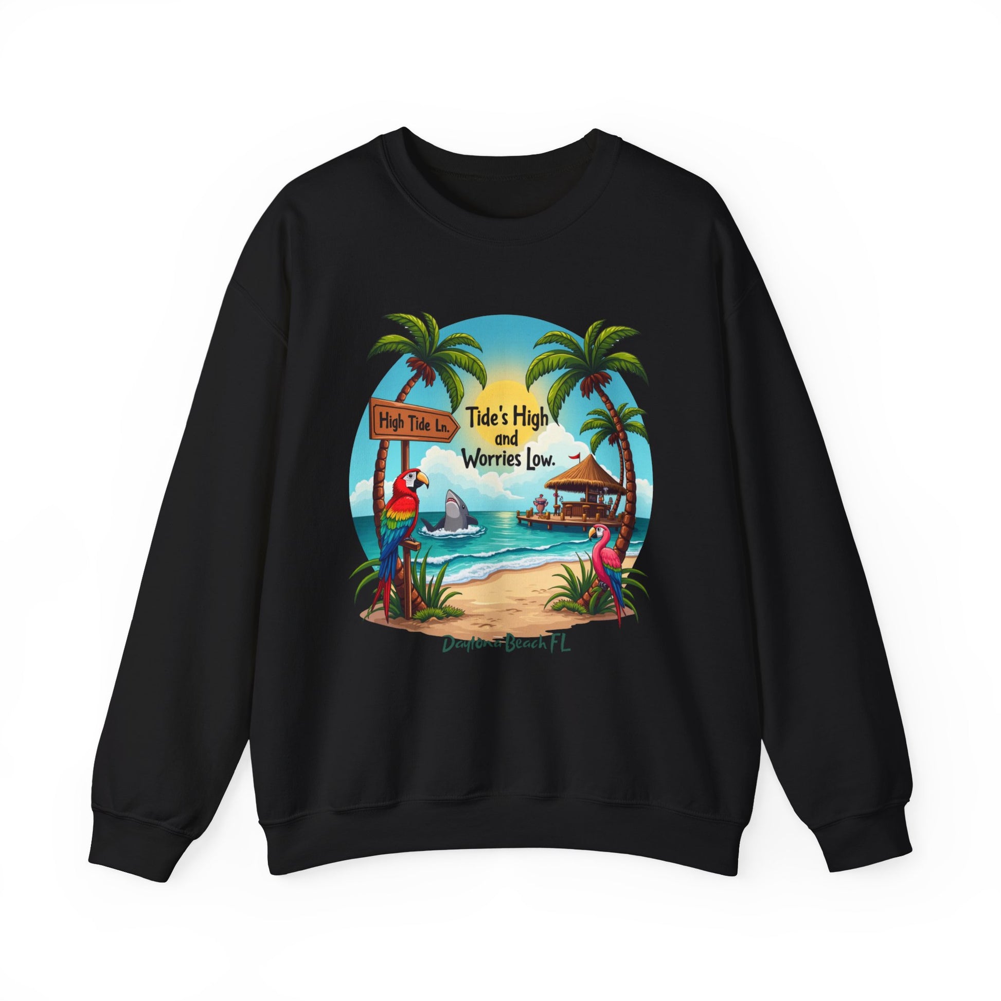 High tide Ln Crewneck Sweatshirt - Jimmy Buffet Style