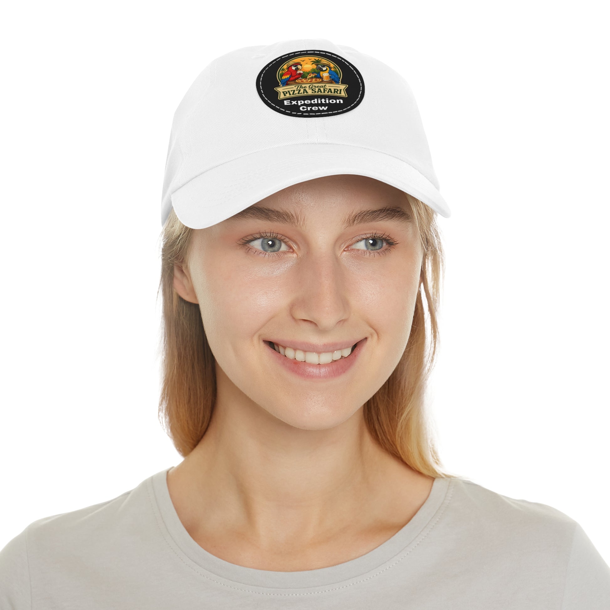 Dad Hat — Pizza Safari Expedition Crew Leather Patch