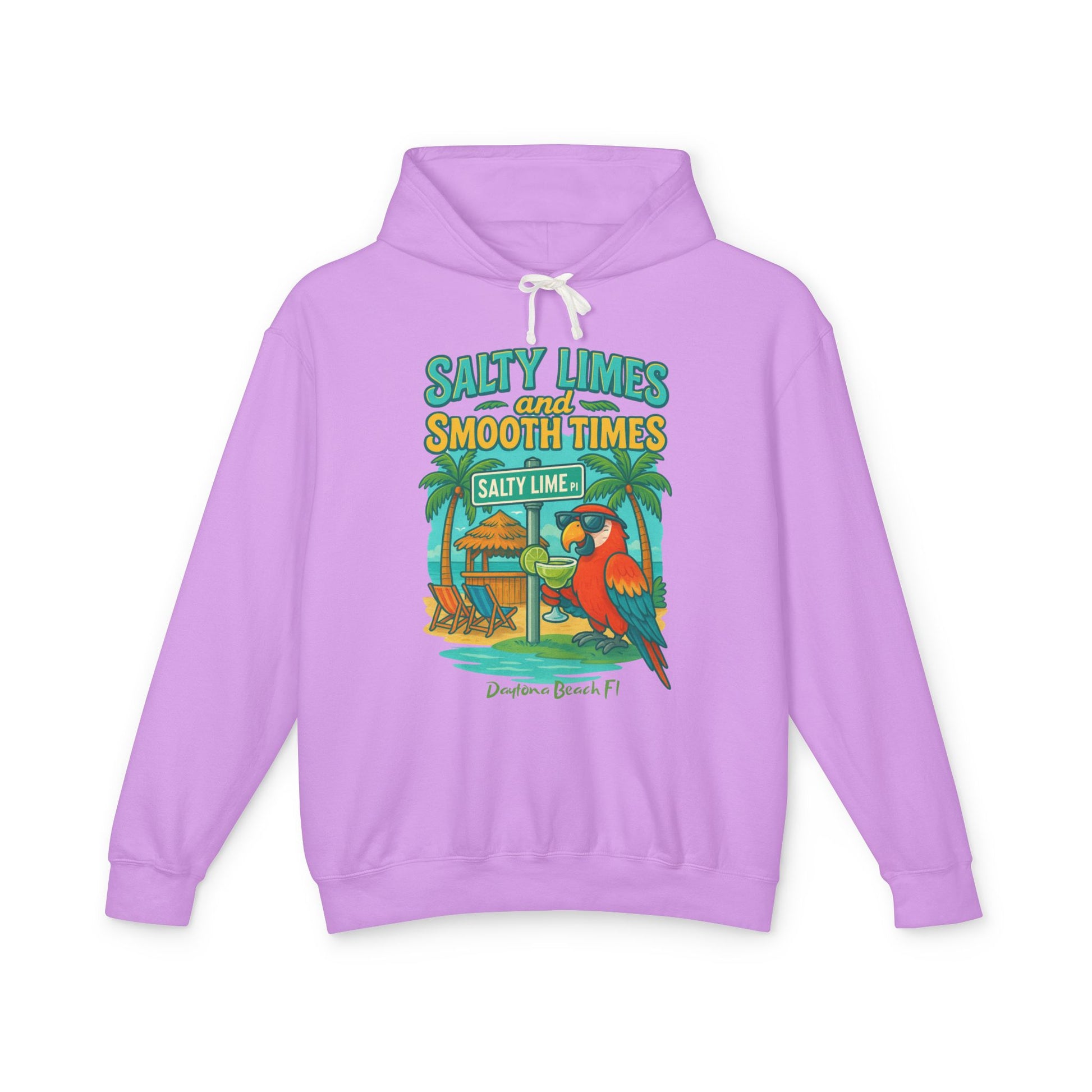 Salty Lime  Place  Lightweight Comfort Colors Hoodie - Jimmy Buffet Style