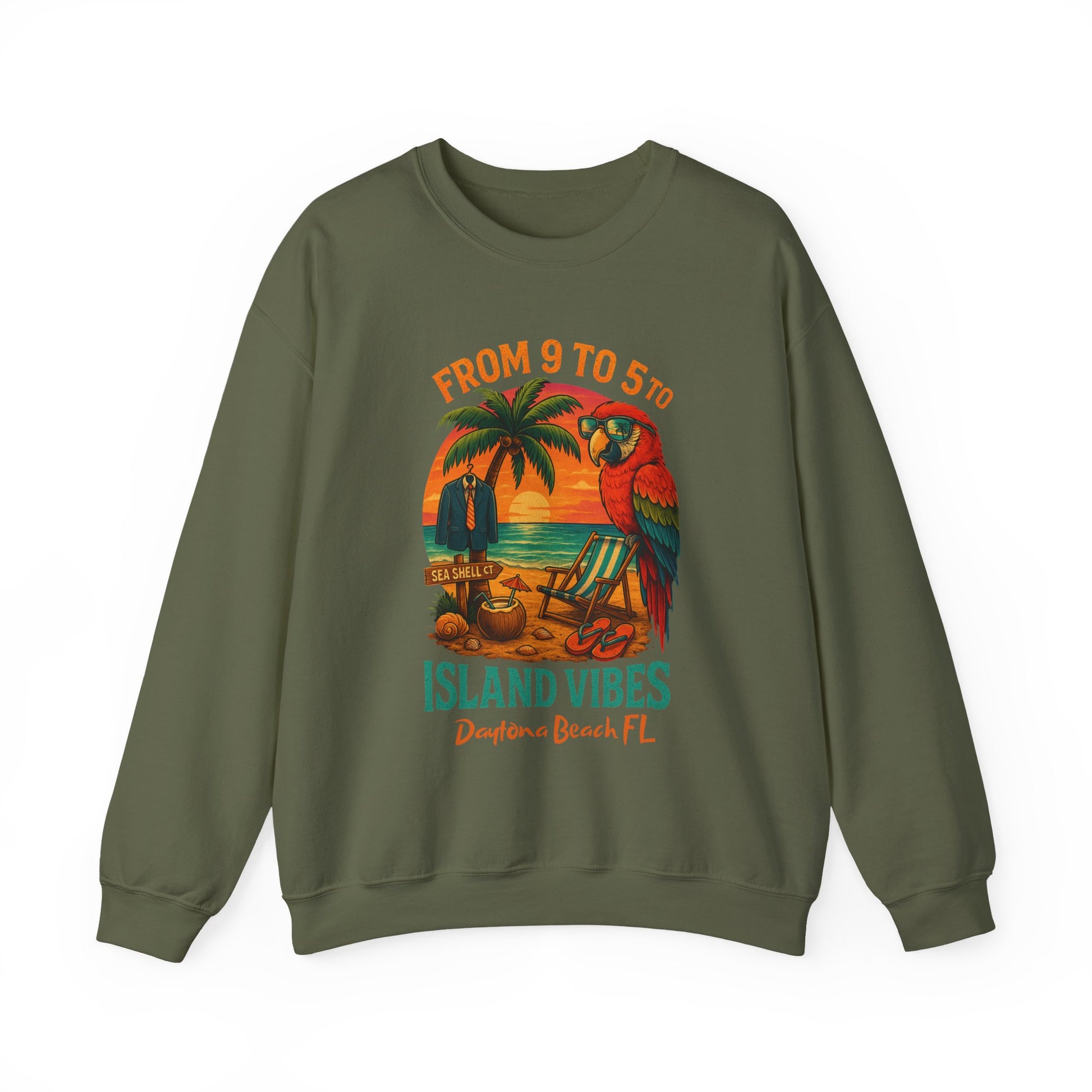 Sea Shell Ct  Crewneck Sweatshirt - Jimmy Buffet Style