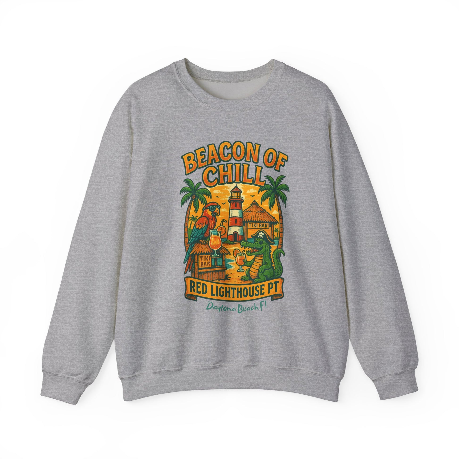Red Lighthouse pt  Crewneck Sweatshirt - Jimmy Buffet Style