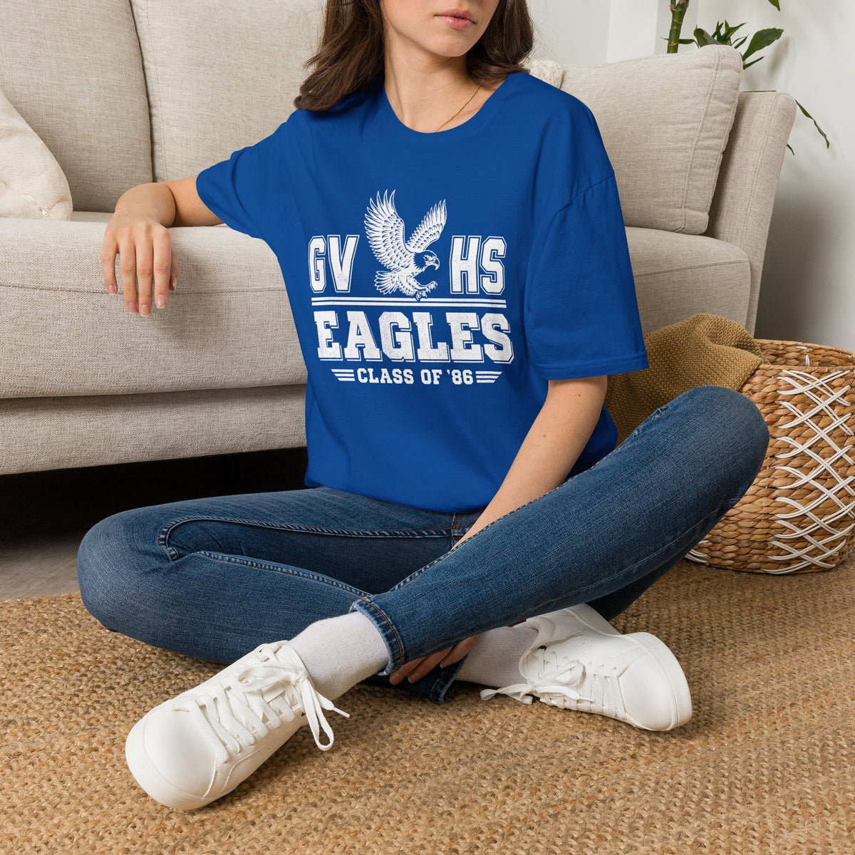 GVHS Eagles Vintage Eagle Logo T-Shirt | Class of '86 School Spirit