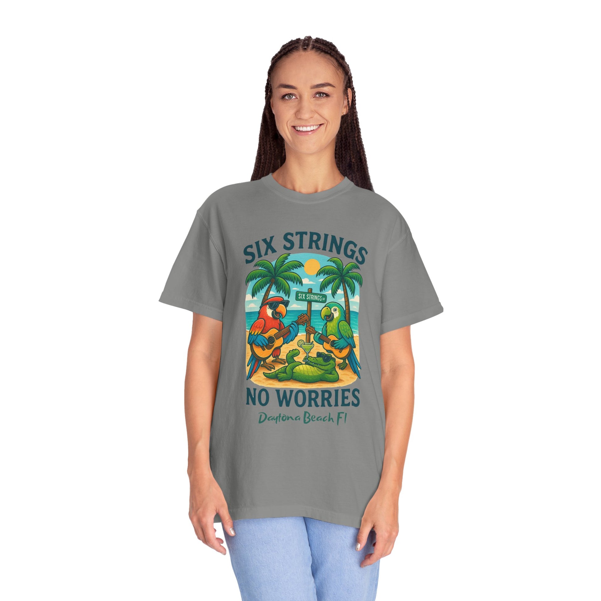 Six String Dr  Jimmy Buffet Style T-Shirt 1717 comfort colors