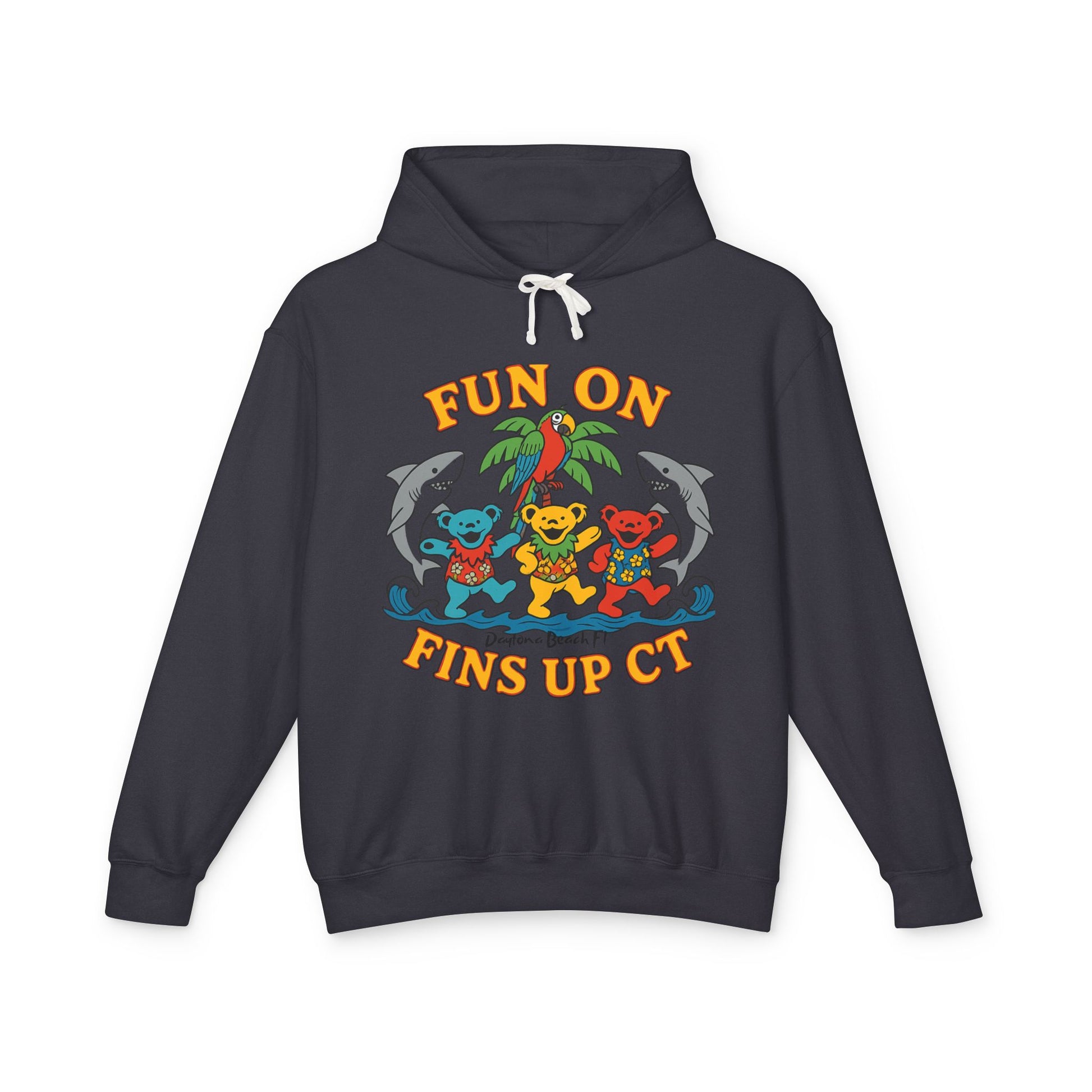 Fins Up ct  Lightweight Comfort Colors Hoodie - Jimmy Buffet Style